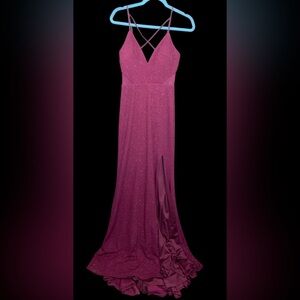 The Dear Moon Burgundy Juniors Prom Dress